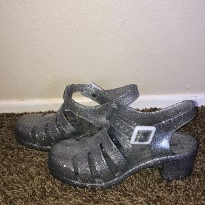 Glitter Jelly Heels